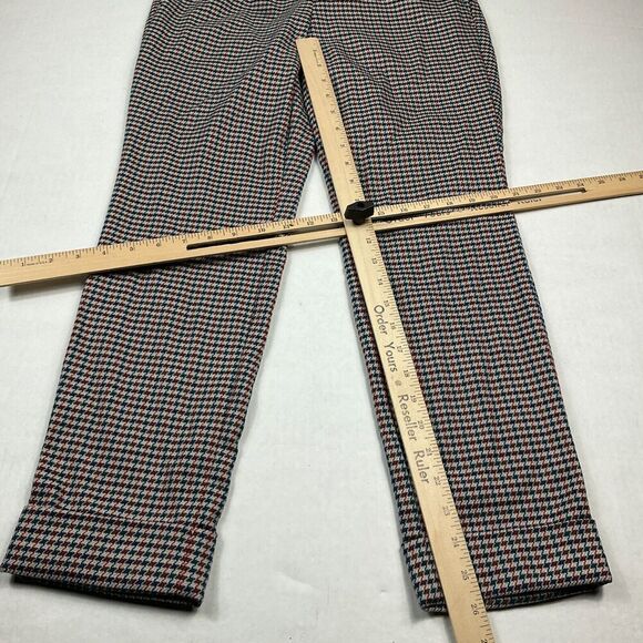 J.Jill Ankle Work Pants Houndstooth Plaid Cuffed Mid Rise Trousers 6P PETITES - Picture 4 of 12